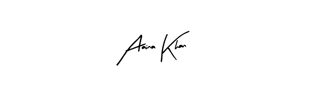 Use a signature maker to create a handwritten signature online. With this signature software, you can design (Arty Signature) your own signature for name Aaina Khan. Aaina Khan signature style 8 images and pictures png