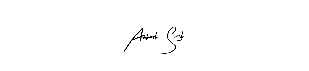 Similarly Arty Signature is the best handwritten signature design. Signature creator online .You can use it as an online autograph creator for name Aakash  Singh. Aakash  Singh signature style 8 images and pictures png