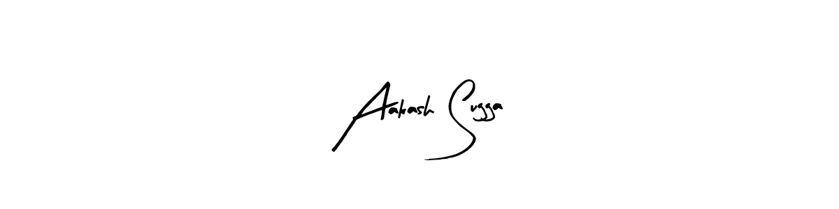 Also You can easily find your signature by using the search form. We will create Aakash Sugga name handwritten signature images for you free of cost using Arty Signature sign style. Aakash Sugga signature style 8 images and pictures png