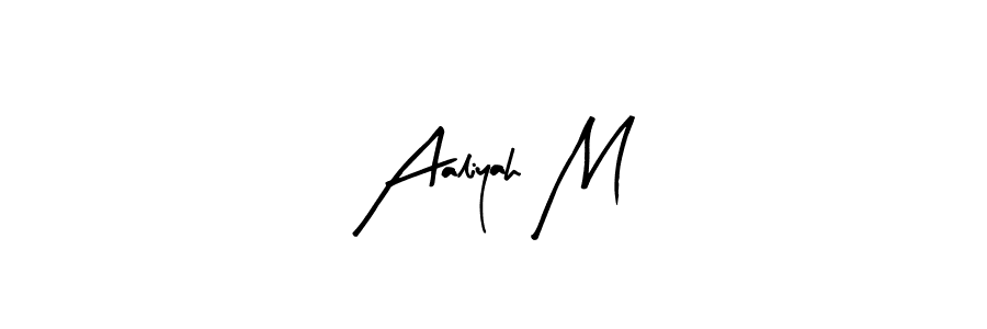 The best way (Arty Signature) to make a short signature is to pick only two or three words in your name. The name Aaliyah M include a total of six letters. For converting this name. Aaliyah M signature style 8 images and pictures png