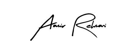 A dynamic signature style for Aamir Rehmani using Arty Signature script. Designed to look authentic, handwritten, and professional. Aamir Rehmani signature style 8 images and pictures png