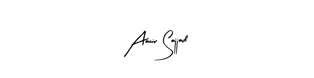 You should practise on your own different ways (Arty Signature) to write your name (Aamir Sajjad) in signature. don't let someone else do it for you. Aamir Sajjad signature style 8 images and pictures png