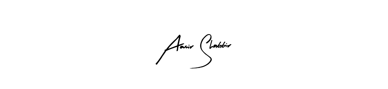 Arty Signature is a professional signature style that is perfect for those who want to add a touch of class to their signature. It is also a great choice for those who want to make their signature more unique. Get Aamir Shabbir name to fancy signature for free. Aamir Shabbir signature style 8 images and pictures png