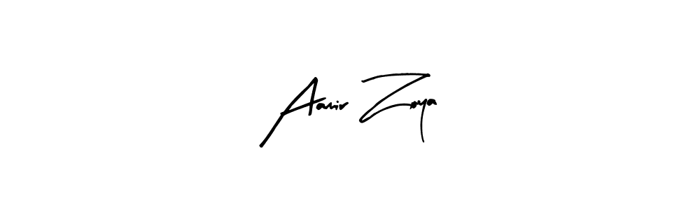 How to make Aamir Zoya name signature. Use Arty Signature style for creating short signs online. This is the latest handwritten sign. Aamir Zoya signature style 8 images and pictures png