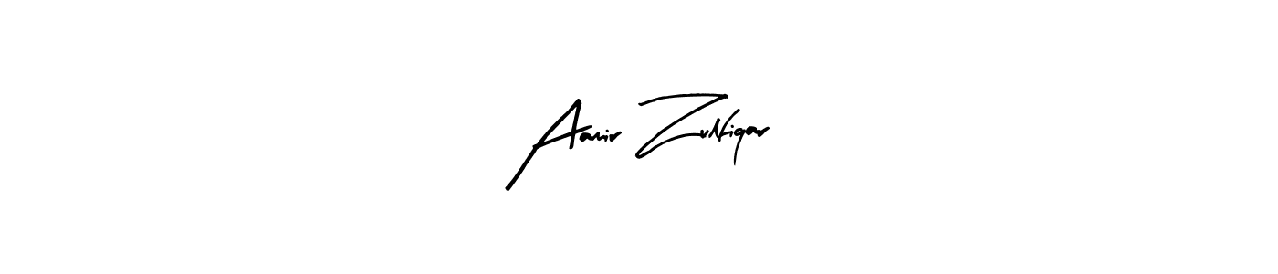 Create a beautiful signature design for name Aamir Zulfiqar. With this signature (Arty Signature) fonts, you can make a handwritten signature for free. Aamir Zulfiqar signature style 8 images and pictures png