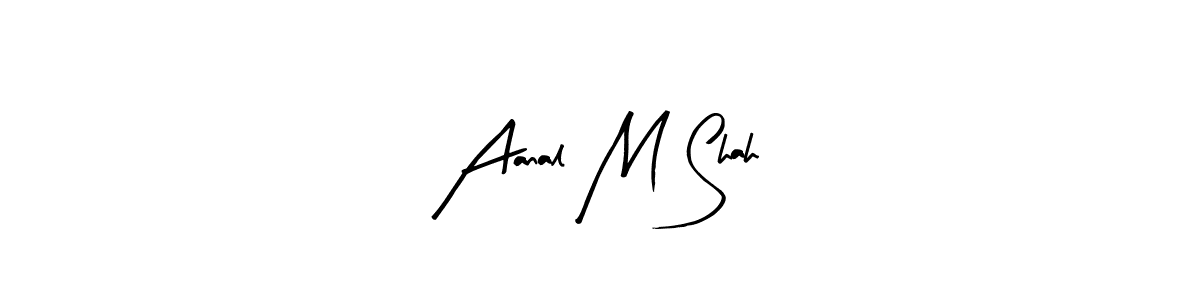 Aanal M Shah stylish signature style. Best Handwritten Sign (Arty Signature) for my name. Handwritten Signature Collection Ideas for my name Aanal M Shah. Aanal M Shah signature style 8 images and pictures png