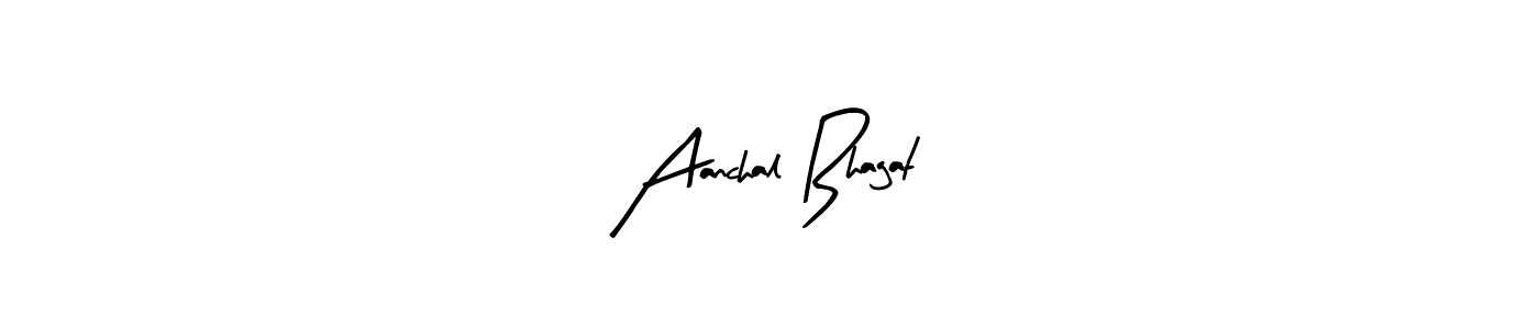 Similarly Arty Signature is the best handwritten signature design. Signature creator online .You can use it as an online autograph creator for name Aanchal Bhagat. Aanchal Bhagat signature style 8 images and pictures png