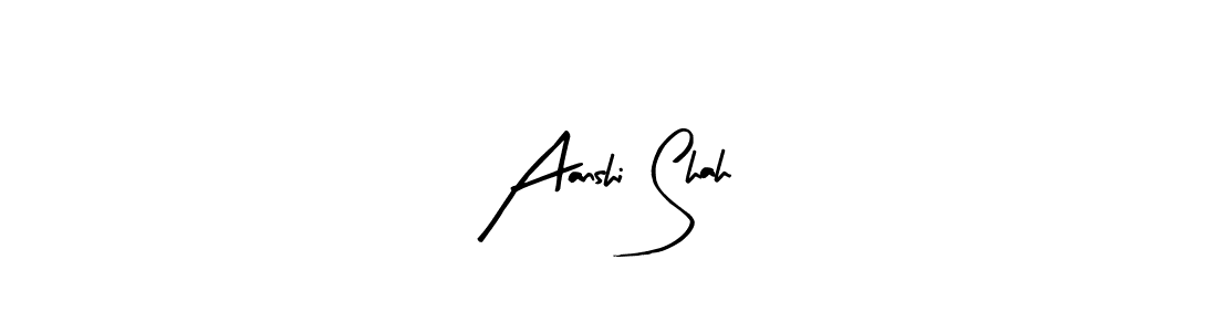 How to make Aanshi Shah name signature. Use Arty Signature style for creating short signs online. This is the latest handwritten sign. Aanshi Shah signature style 8 images and pictures png