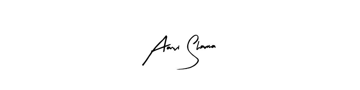 How to make Aanvi Sharma name signature. Use Arty Signature style for creating short signs online. This is the latest handwritten sign. Aanvi Sharma signature style 8 images and pictures png