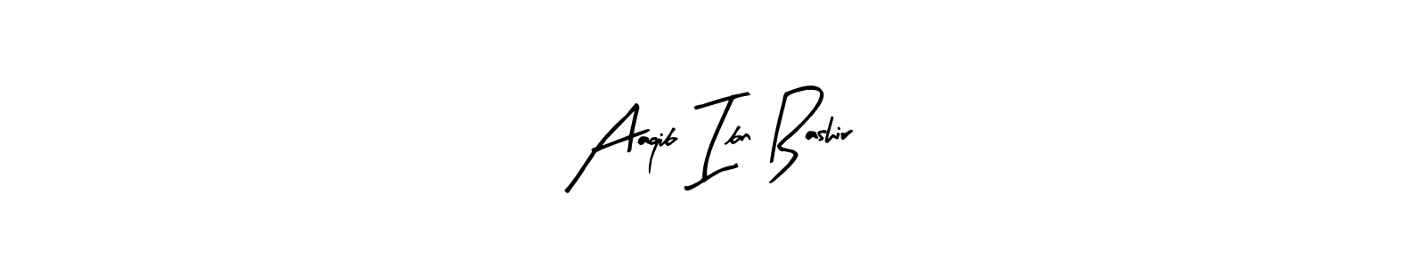 Arty Signature is a professional signature style that is perfect for those who want to add a touch of class to their signature. It is also a great choice for those who want to make their signature more unique. Get Aaqib Ibn Bashir name to fancy signature for free. Aaqib Ibn Bashir signature style 8 images and pictures png