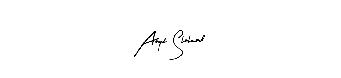 Use a signature maker to create a handwritten signature online. With this signature software, you can design (Arty Signature) your own signature for name Aaqib Shahzad. Aaqib Shahzad signature style 8 images and pictures png