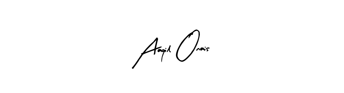 Use a signature maker to create a handwritten signature online. With this signature software, you can design (Arty Signature) your own signature for name Aaqil Onais. Aaqil Onais signature style 8 images and pictures png