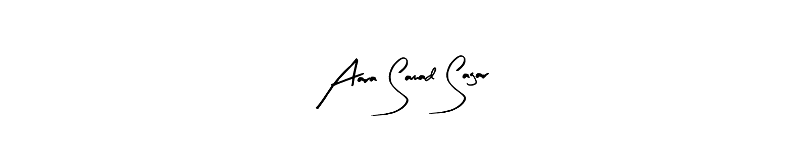 The best way (Arty Signature) to make a short signature is to pick only two or three words in your name. The name Aara Samad Sagar include a total of six letters. For converting this name. Aara Samad Sagar signature style 8 images and pictures png