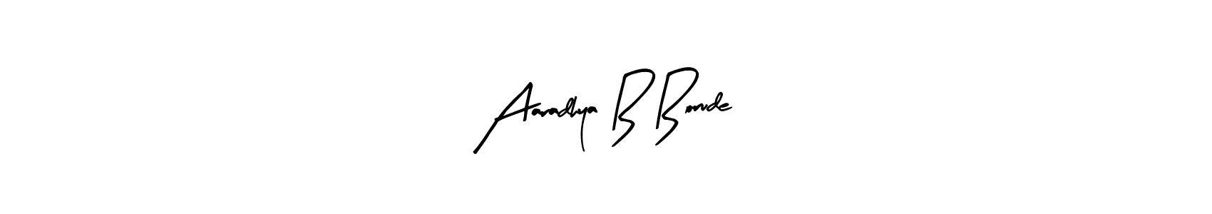 Similarly Arty Signature is the best handwritten signature design. Signature creator online .You can use it as an online autograph creator for name Aaradhya B Borude. Aaradhya B Borude signature style 8 images and pictures png