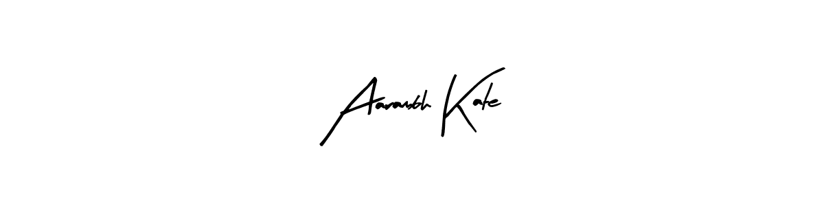 Also we have Aarambh Kate name is the best signature style. Create professional handwritten signature collection using Arty Signature autograph style. Aarambh Kate signature style 8 images and pictures png
