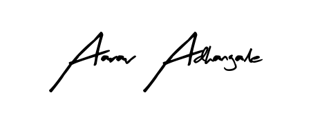 Create your official email sign-off with Aarav Adhangale name in Arty Signature style. Crisp, clean, and perfectly legible across all screens. Aarav Adhangale signature style 8 images and pictures png