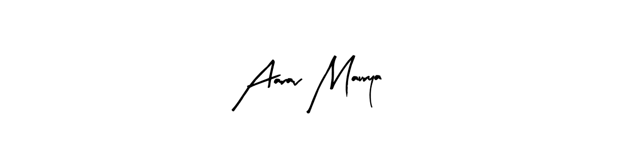 You should practise on your own different ways (Arty Signature) to write your name (Aarav Maurya) in signature. don't let someone else do it for you. Aarav Maurya signature style 8 images and pictures png