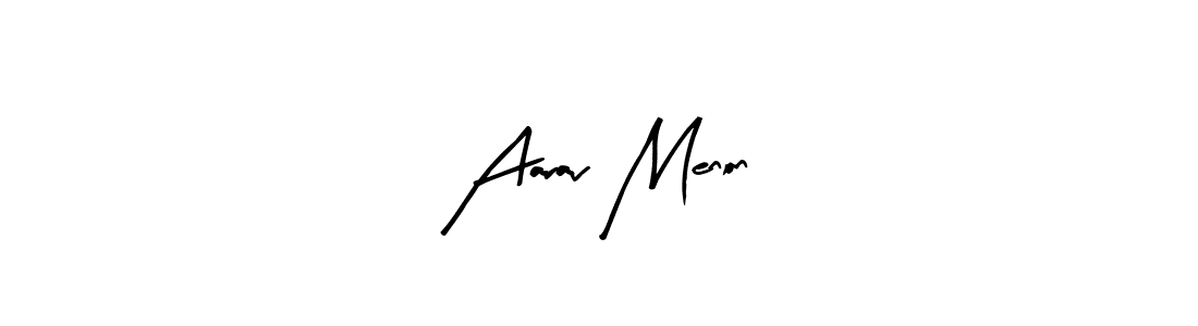 Design your own signature with our free online signature maker. With this signature software, you can create a handwritten (Arty Signature) signature for name Aarav Menon. Aarav Menon signature style 8 images and pictures png