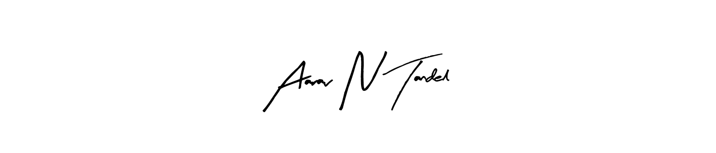 Here are the top 10 professional signature styles for the name Aarav N Tandel. These are the best autograph styles you can use for your name. Aarav N Tandel signature style 8 images and pictures png