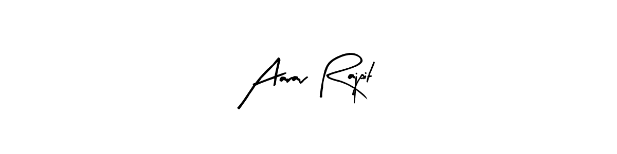 Arty Signature is a professional signature style that is perfect for those who want to add a touch of class to their signature. It is also a great choice for those who want to make their signature more unique. Get Aarav Rajpit name to fancy signature for free. Aarav Rajpit signature style 8 images and pictures png