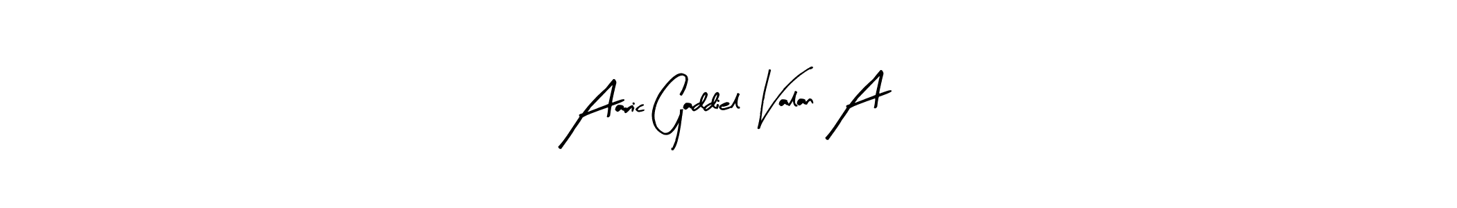 if you are searching for the best signature style for your name Aaric Gaddiel Valan A. so please give up your signature search. here we have designed multiple signature styles  using Arty Signature. Aaric Gaddiel Valan A signature style 8 images and pictures png