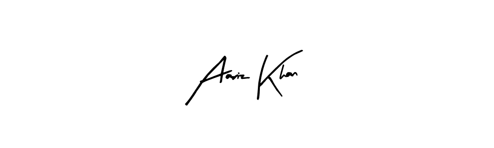 The best way (Arty Signature) to make a short signature is to pick only two or three words in your name. The name Aariz Khan include a total of six letters. For converting this name. Aariz Khan signature style 8 images and pictures png