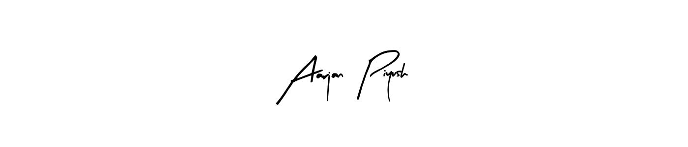 Here are the top 10 professional signature styles for the name Aarjan  Piyush. These are the best autograph styles you can use for your name. Aarjan  Piyush signature style 8 images and pictures png