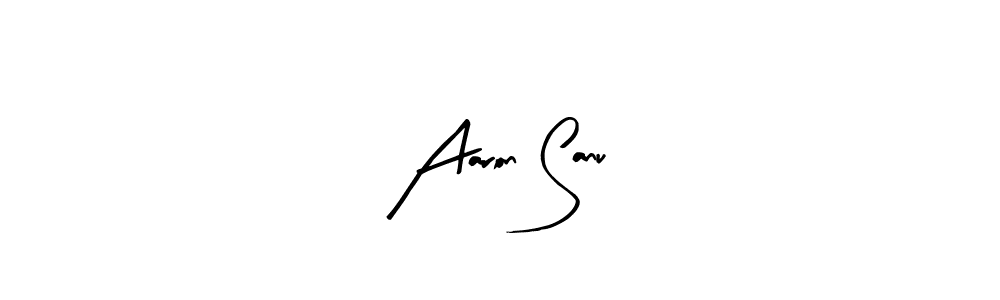 Arty Signature is a professional signature style that is perfect for those who want to add a touch of class to their signature. It is also a great choice for those who want to make their signature more unique. Get Aaron Sanu name to fancy signature for free. Aaron Sanu signature style 8 images and pictures png