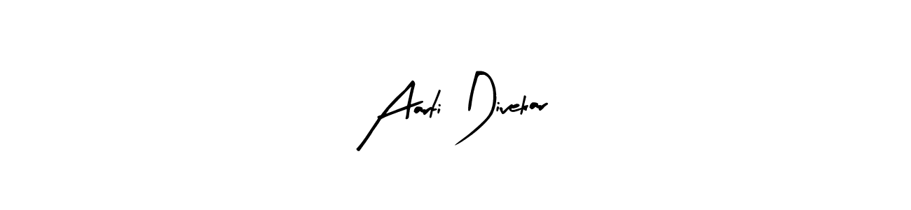 Also You can easily find your signature by using the search form. We will create Aarti Divekar name handwritten signature images for you free of cost using Arty Signature sign style. Aarti Divekar signature style 8 images and pictures png