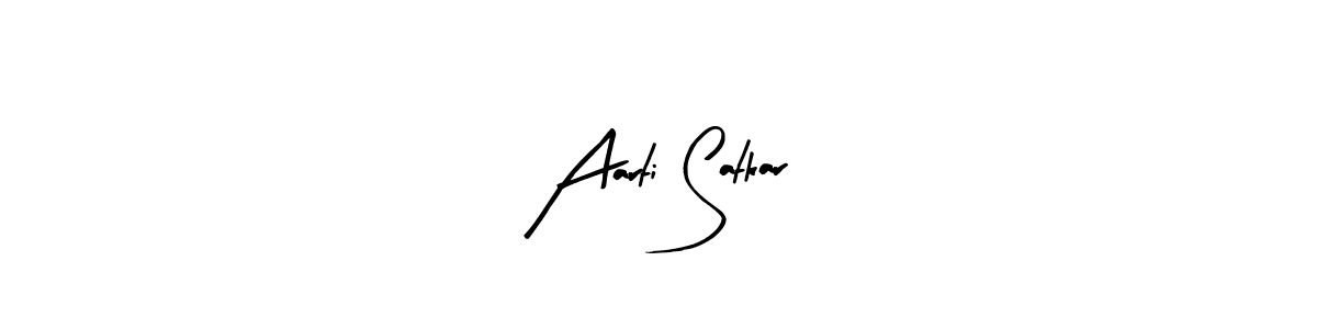 Make a beautiful signature design for name Aarti Satkar. Use this online signature maker to create a handwritten signature for free. Aarti Satkar signature style 8 images and pictures png