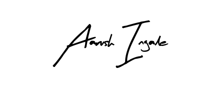 Practice writing Aarush Ingale with the flow of Arty Signature lettering. A fantastic source of inspiration for developing your personal signature style. Aarush Ingale signature style 8 images and pictures png