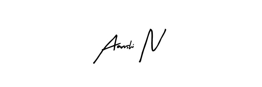 if you are searching for the best signature style for your name Aarushi N. so please give up your signature search. here we have designed multiple signature styles  using Arty Signature. Aarushi N signature style 8 images and pictures png