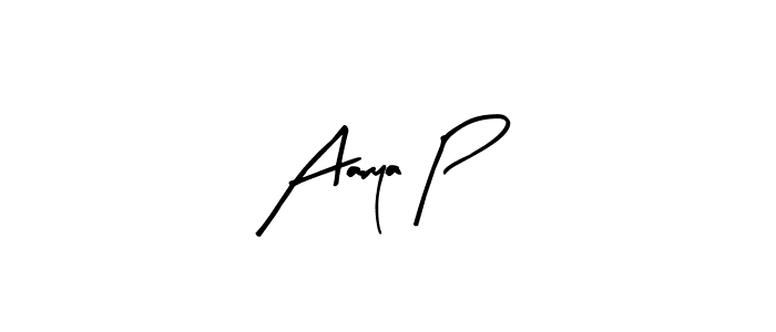 You can use this online signature creator to create a handwritten signature for the name Aarya P. This is the best online autograph maker. Aarya P signature style 8 images and pictures png