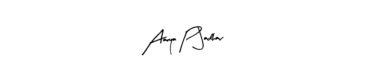 Design your own signature with our free online signature maker. With this signature software, you can create a handwritten (Arty Signature) signature for name Aarya P Jadhav. Aarya P Jadhav signature style 8 images and pictures png