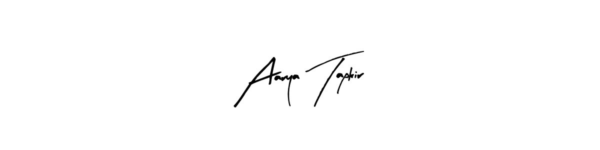 Similarly Arty Signature is the best handwritten signature design. Signature creator online .You can use it as an online autograph creator for name Aarya Tapkir. Aarya Tapkir signature style 8 images and pictures png