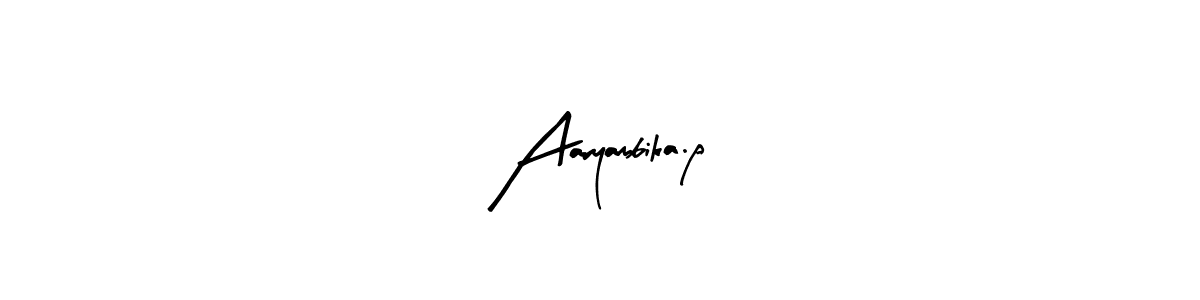 Design your own signature with our free online signature maker. With this signature software, you can create a handwritten (Arty Signature) signature for name Aaryambika.p. Aaryambika.p signature style 8 images and pictures png