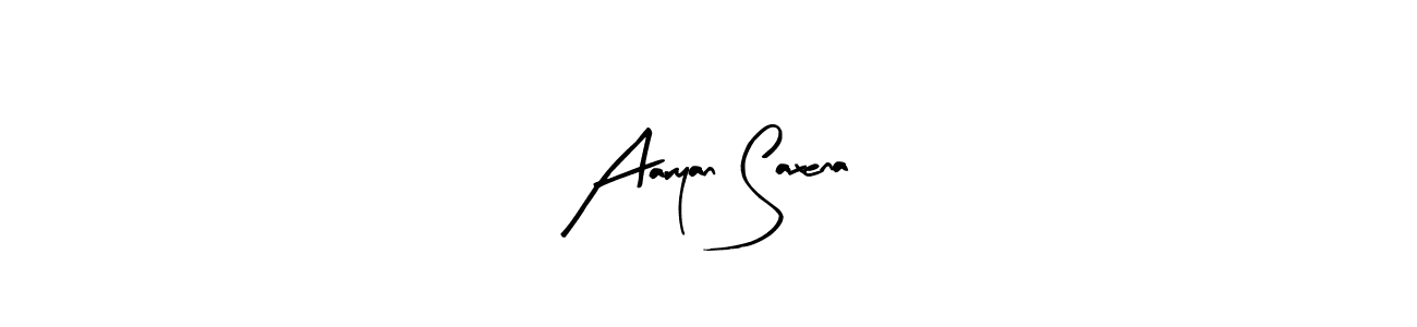 Arty Signature is a professional signature style that is perfect for those who want to add a touch of class to their signature. It is also a great choice for those who want to make their signature more unique. Get Aaryan Saxena name to fancy signature for free. Aaryan Saxena signature style 8 images and pictures png