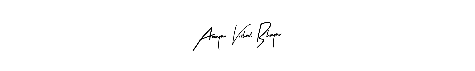 This is the best signature style for the Aaryan Vishal Bhoyar name. Also you like these signature font (Arty Signature). Mix name signature. Aaryan Vishal Bhoyar signature style 8 images and pictures png