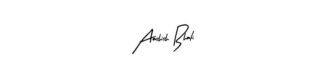 if you are searching for the best signature style for your name Aashish Bhati. so please give up your signature search. here we have designed multiple signature styles  using Arty Signature. Aashish Bhati signature style 8 images and pictures png