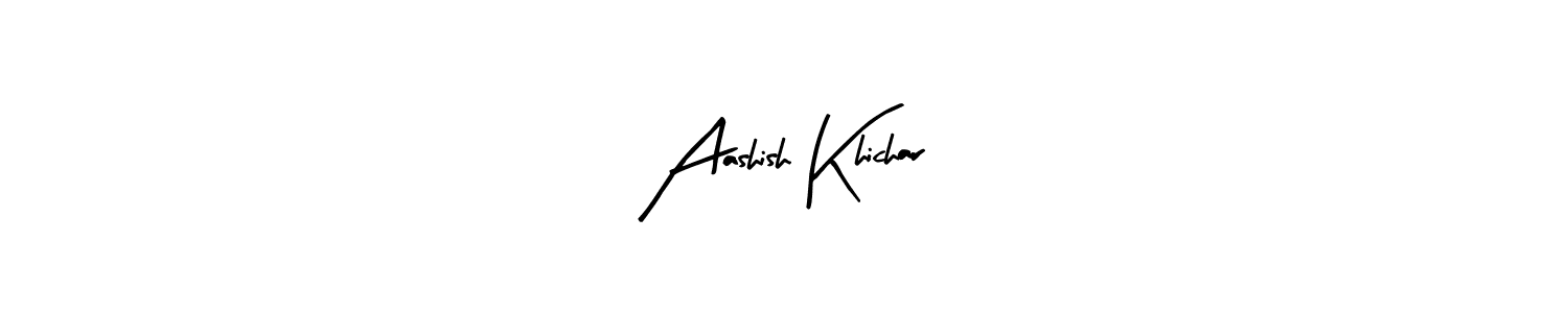 Make a beautiful signature design for name Aashish Khichar. With this signature (Arty Signature) style, you can create a handwritten signature for free. Aashish Khichar signature style 8 images and pictures png
