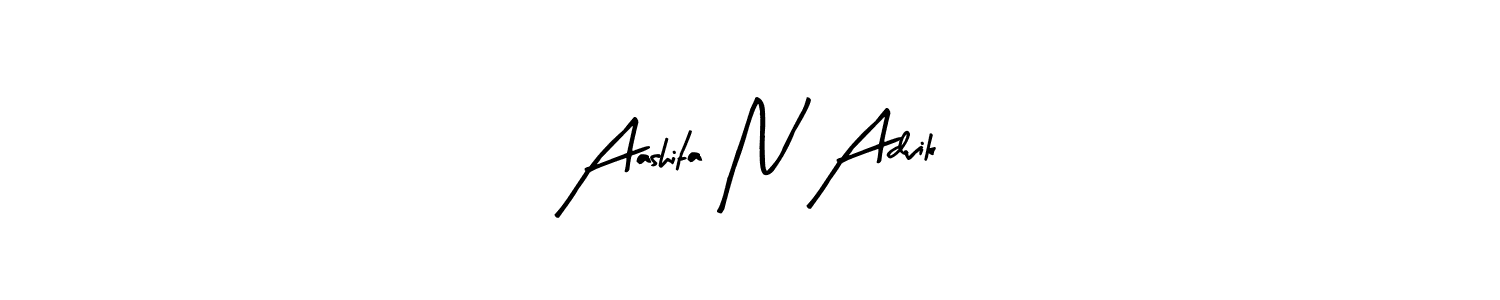 Create a beautiful signature design for name Aashita N Advik. With this signature (Arty Signature) fonts, you can make a handwritten signature for free. Aashita N Advik signature style 8 images and pictures png