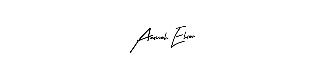 if you are searching for the best signature style for your name Aasimah Ehsan. so please give up your signature search. here we have designed multiple signature styles  using Arty Signature. Aasimah Ehsan signature style 8 images and pictures png