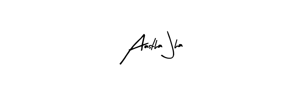 How to make Aastha Jha name signature. Use Arty Signature style for creating short signs online. This is the latest handwritten sign. Aastha Jha signature style 8 images and pictures png