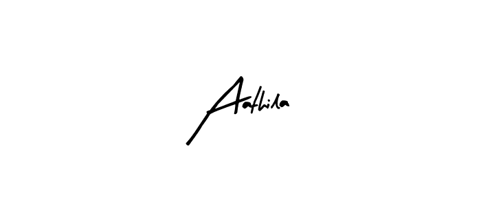 Similarly Arty Signature is the best handwritten signature design. Signature creator online .You can use it as an online autograph creator for name Aathila. Aathila signature style 8 images and pictures png