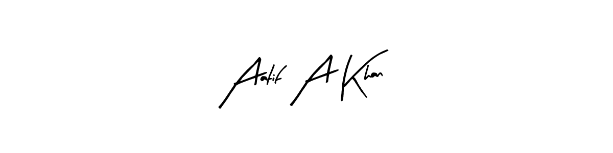 if you are searching for the best signature style for your name Aatif A Khan. so please give up your signature search. here we have designed multiple signature styles  using Arty Signature. Aatif A Khan signature style 8 images and pictures png