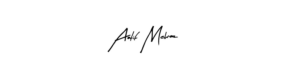 Arty Signature is a professional signature style that is perfect for those who want to add a touch of class to their signature. It is also a great choice for those who want to make their signature more unique. Get Aatif Mehnaz name to fancy signature for free. Aatif Mehnaz signature style 8 images and pictures png