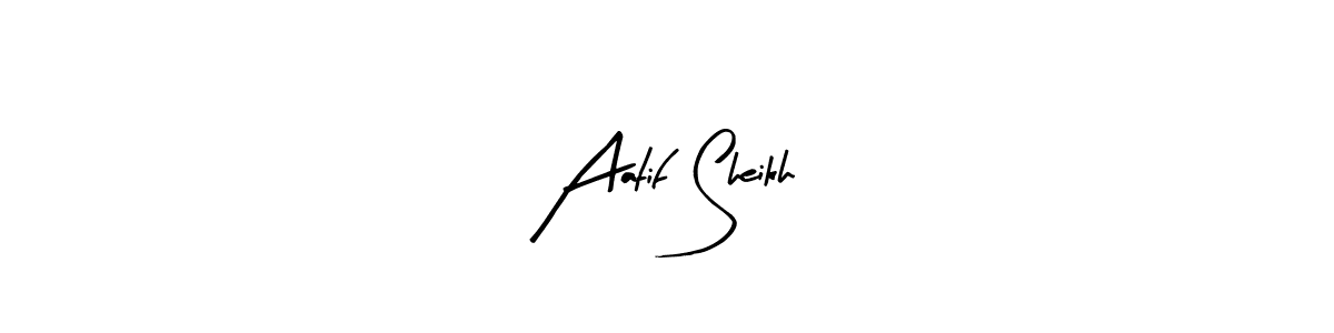 You can use this online signature creator to create a handwritten signature for the name Aatif Sheikh. This is the best online autograph maker. Aatif Sheikh signature style 8 images and pictures png