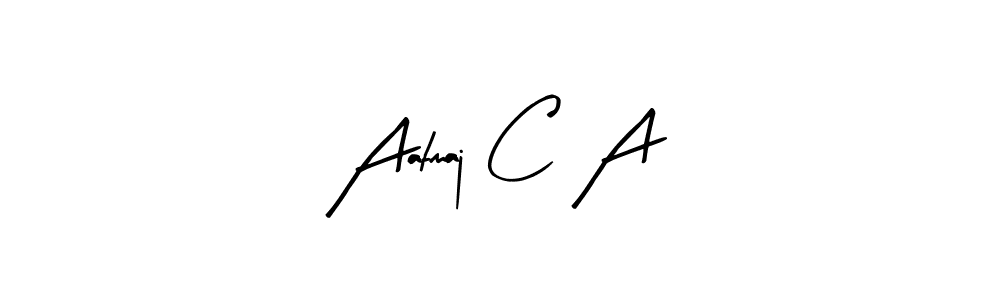 Use a signature maker to create a handwritten signature online. With this signature software, you can design (Arty Signature) your own signature for name Aatmaj C A. Aatmaj C A signature style 8 images and pictures png