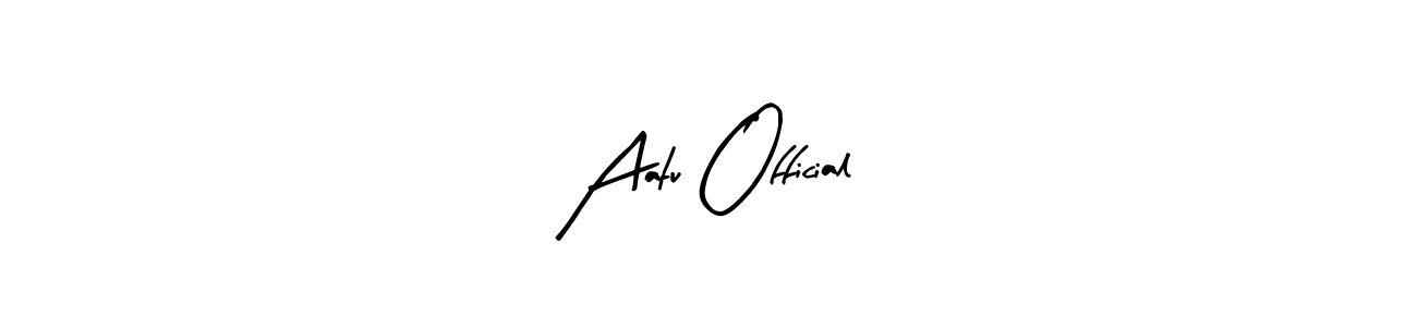 Make a beautiful signature design for name Aatu Official. Use this online signature maker to create a handwritten signature for free. Aatu Official signature style 8 images and pictures png