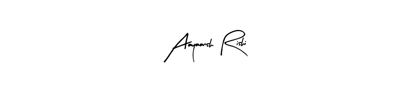 How to make Aayaansh Rishi name signature. Use Arty Signature style for creating short signs online. This is the latest handwritten sign. Aayaansh Rishi signature style 8 images and pictures png